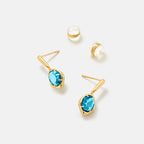 Blue Topaz Drop Earrings