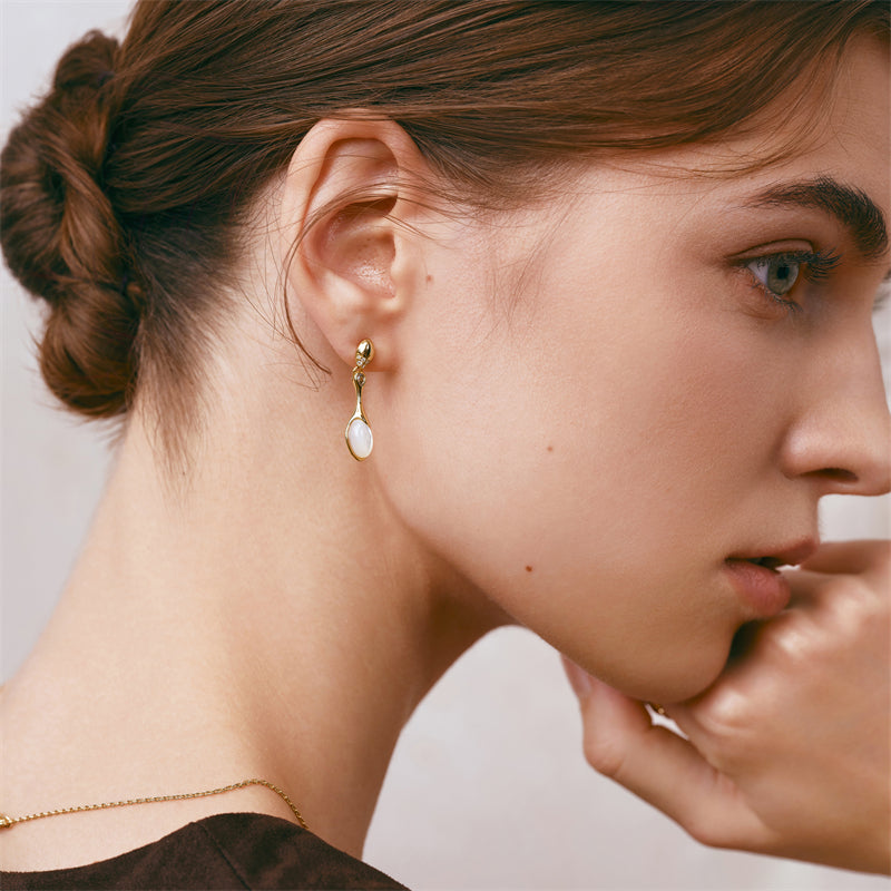 Champagne Moment Pearl Drop Earrings