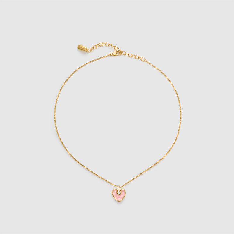Blush Heart Rose Quartz Necklace