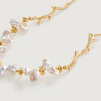 Floriography Keshi Pearl Branch Necklace