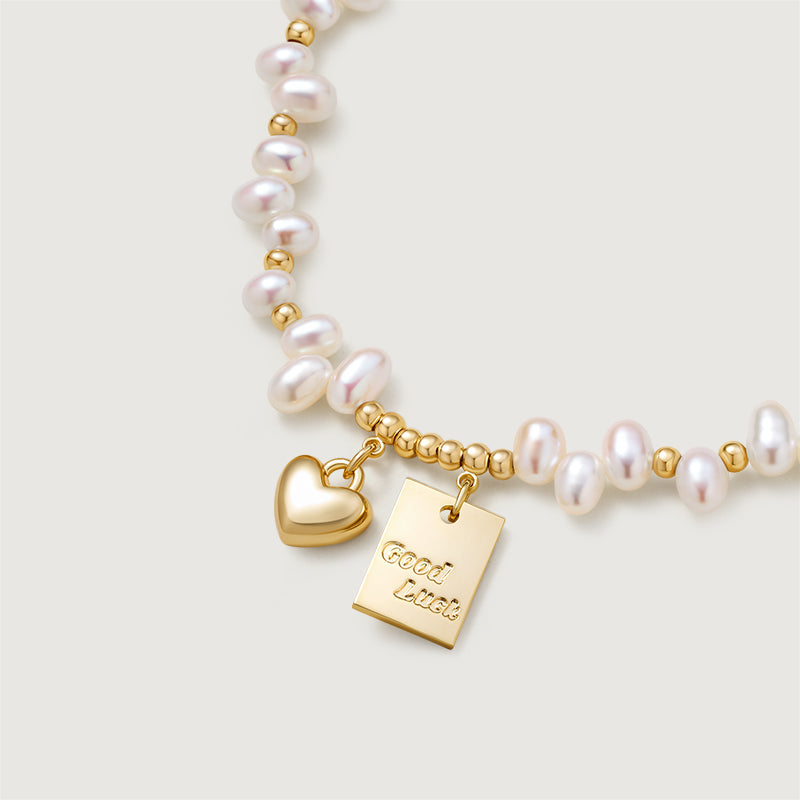 Lucky & Love Pearl Bracelet