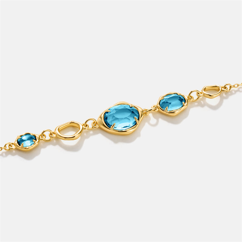 Blue Topaz Multi-Stone Bracelet