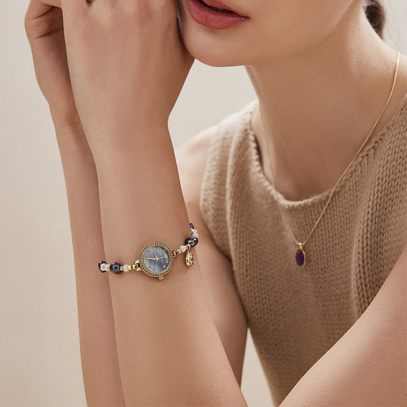 Golden Hour Blue Pearl Watch