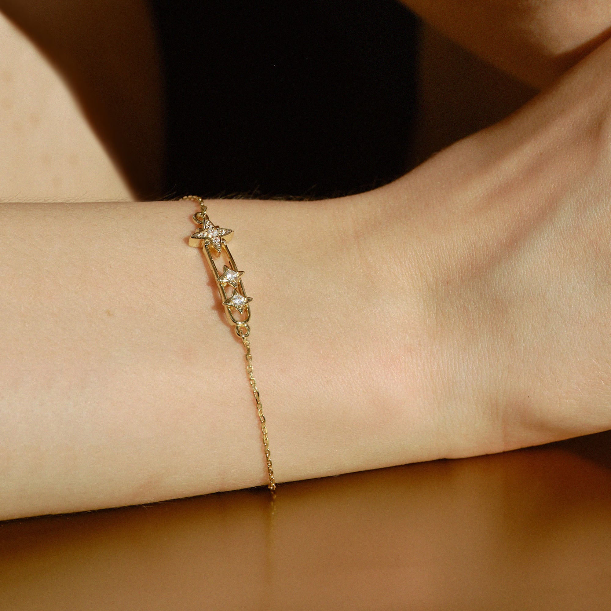Celestial Star Paperclip Bracelet