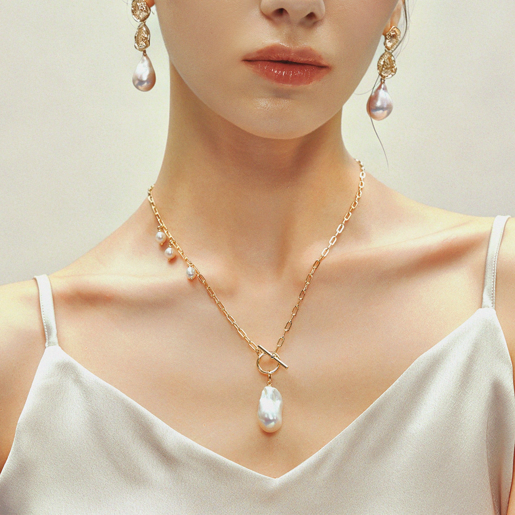 Breaking Dawn Baroque Pearl Necklace