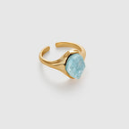 Raw Aquamarine Open Ring