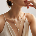 Gypsophila White Baroque Pearl Necklace