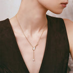 Champagne Moment Teardrop Pendant Necklace