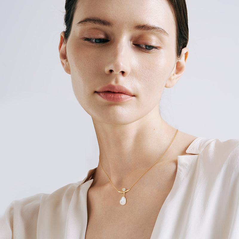 Floriography Pearl Drop Necklace