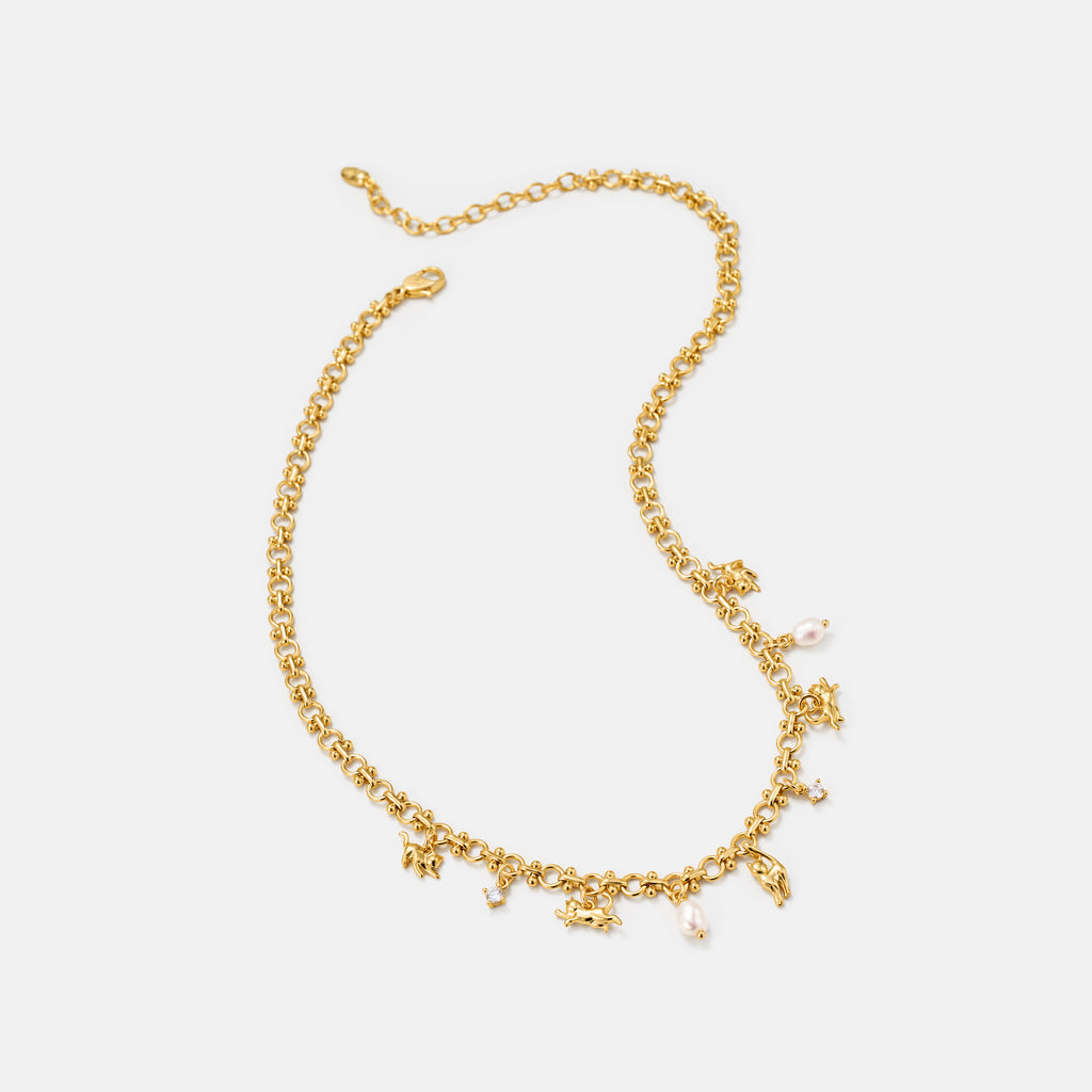 Cat Charm Chain Necklace
