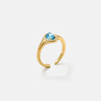 Blue Topaz Open Ring
