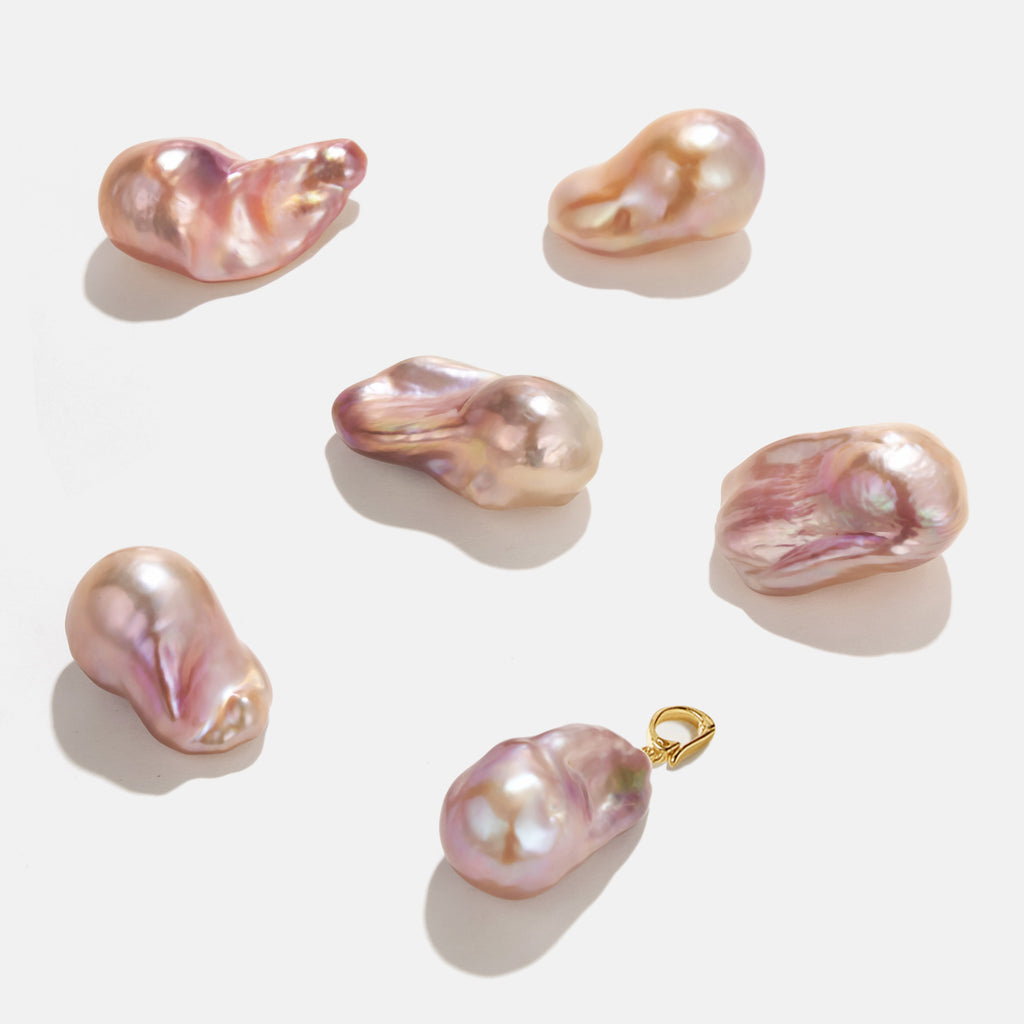 Breaking Dawn Purple Baroque Pearl Necklace