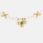 Chloris Pansy Pearl Necklace