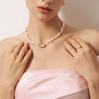 Blush Heart Rose Quartz Open Ring