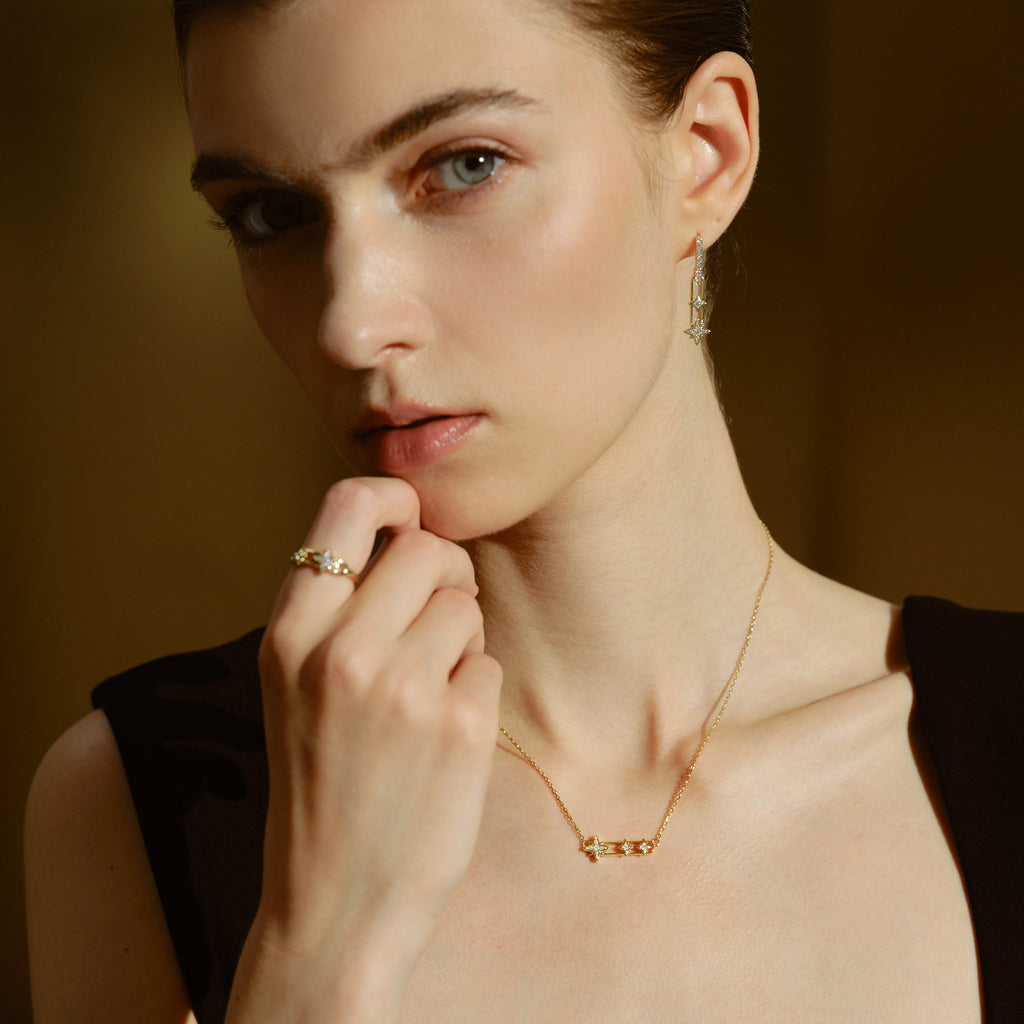 Celestial Star Paperclip Necklace