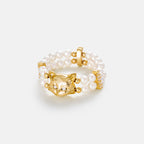 Cat Pearl Beaded Ring