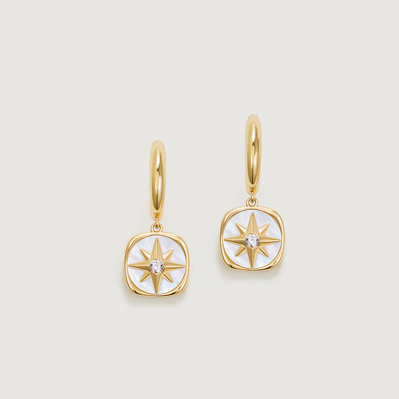 Radiant Star Hoop Earrings