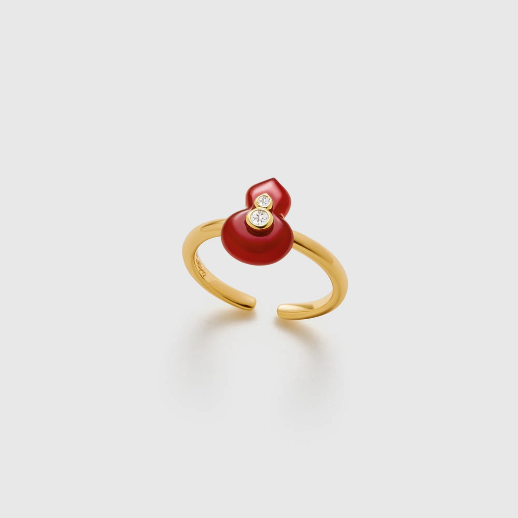 Wulu Red Agate Open Ring