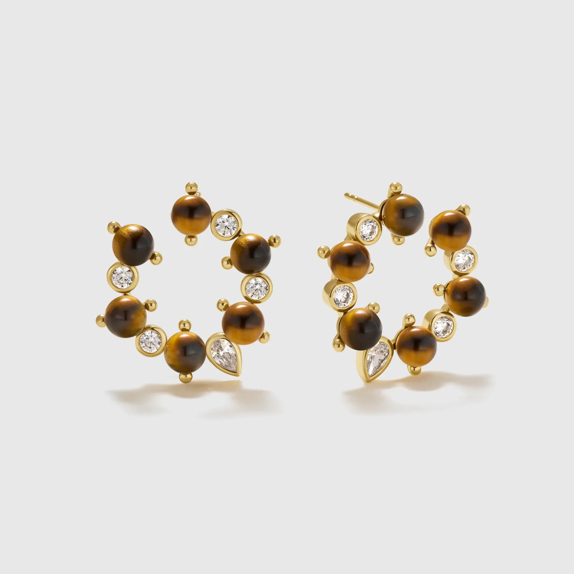 Oracle Tiger's Eye Stud Earrings