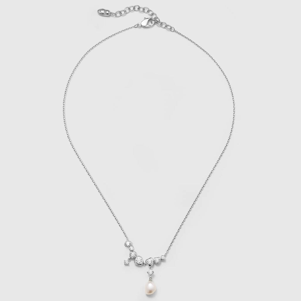 Drift Sand Silver Pearl Necklace