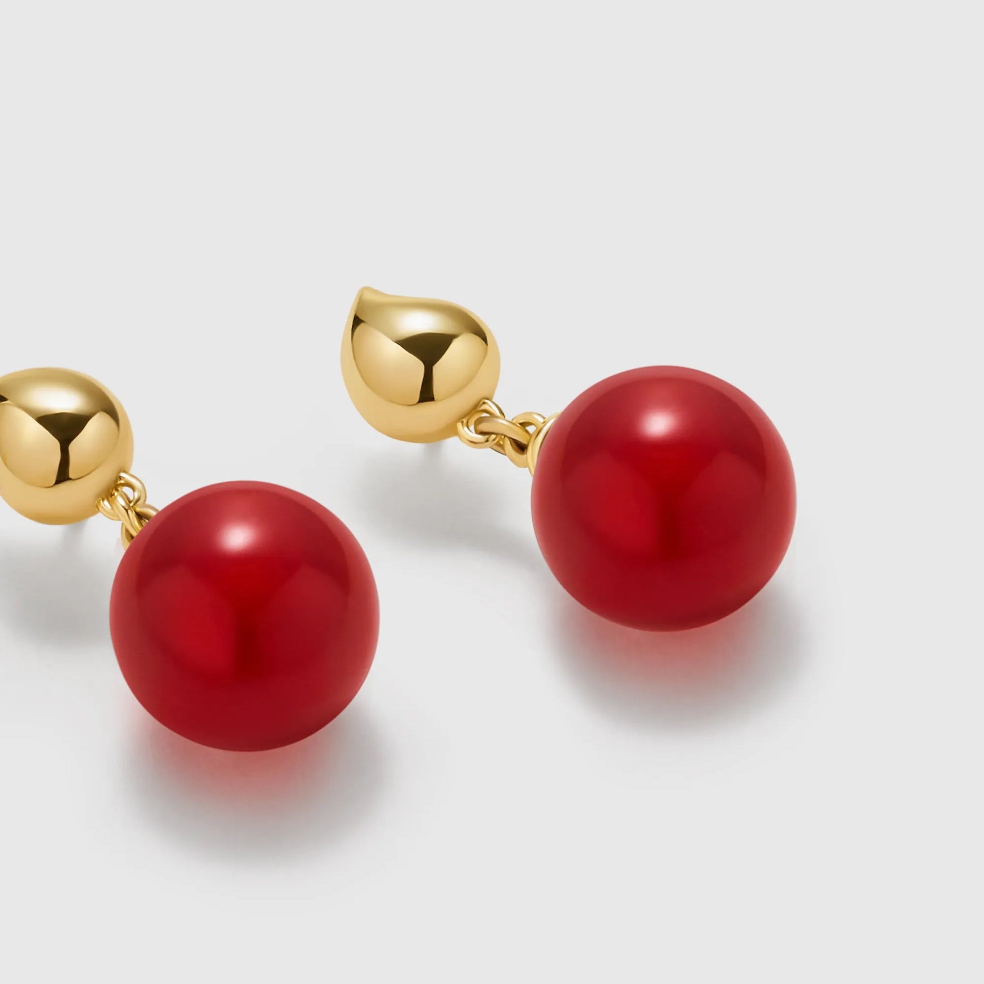 Wulu Red Agate Drop Earrings