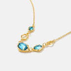 Blue Topaz Multi-Stone Necklace