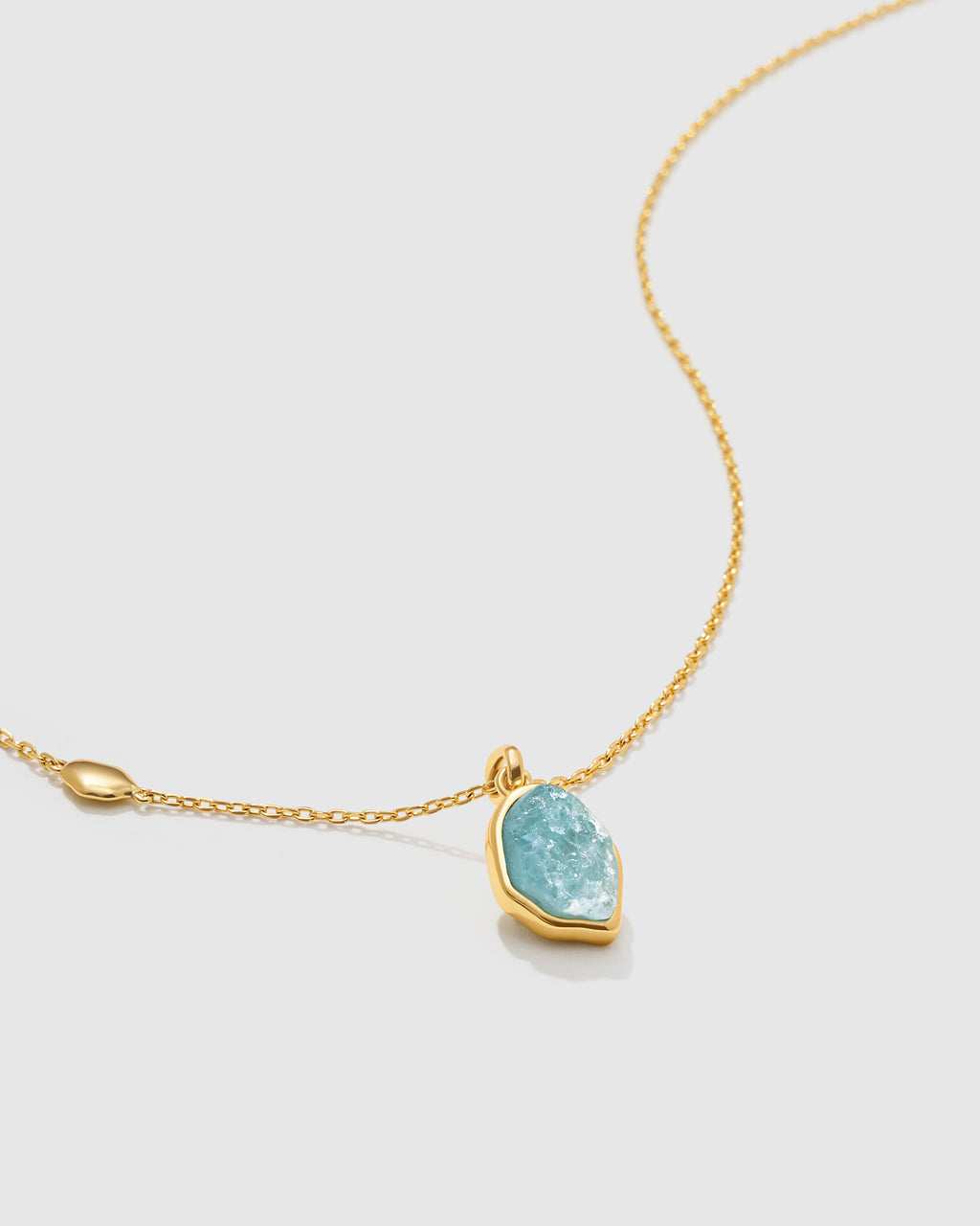 Raw Aquamarine Necklace