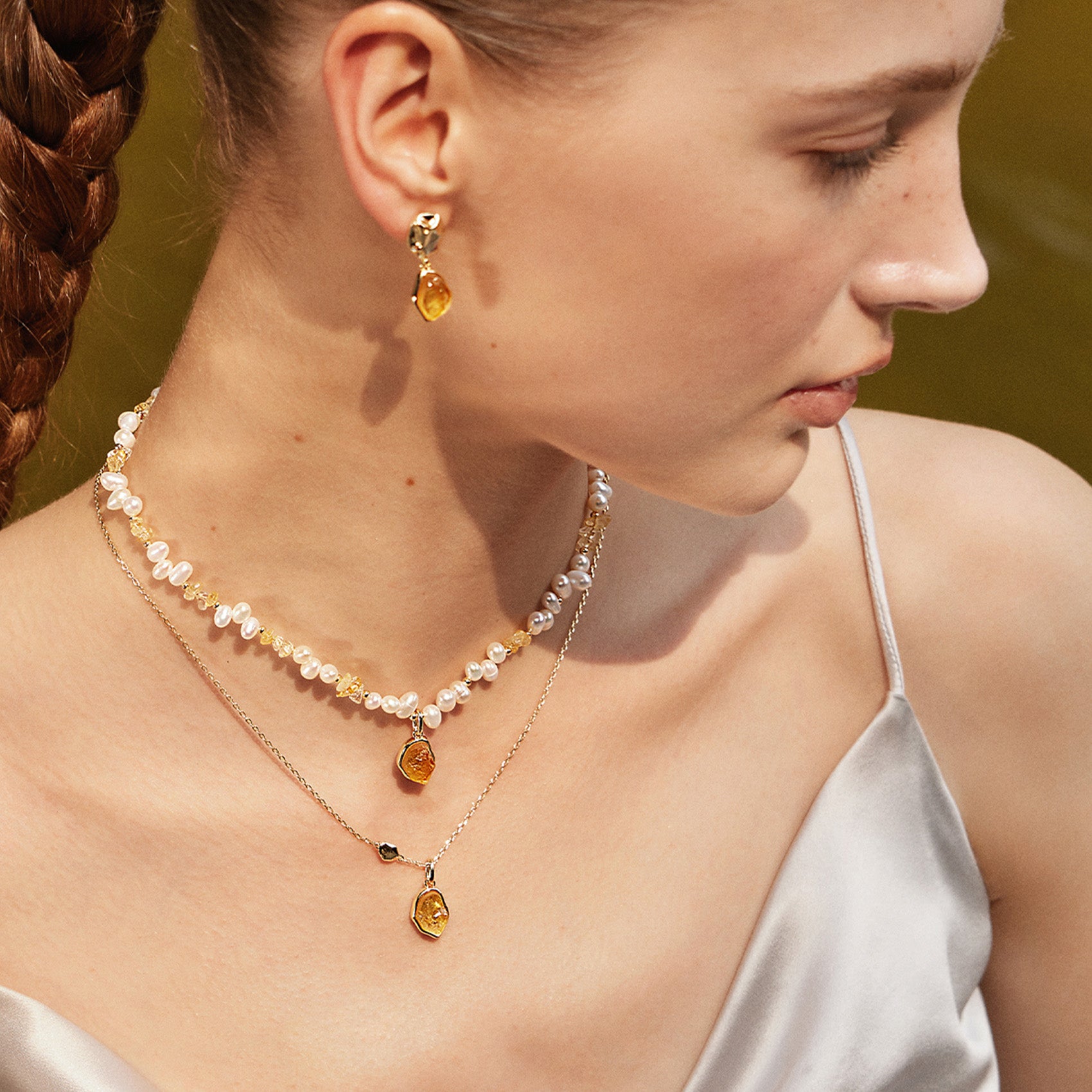 Raw Citrine Necklace