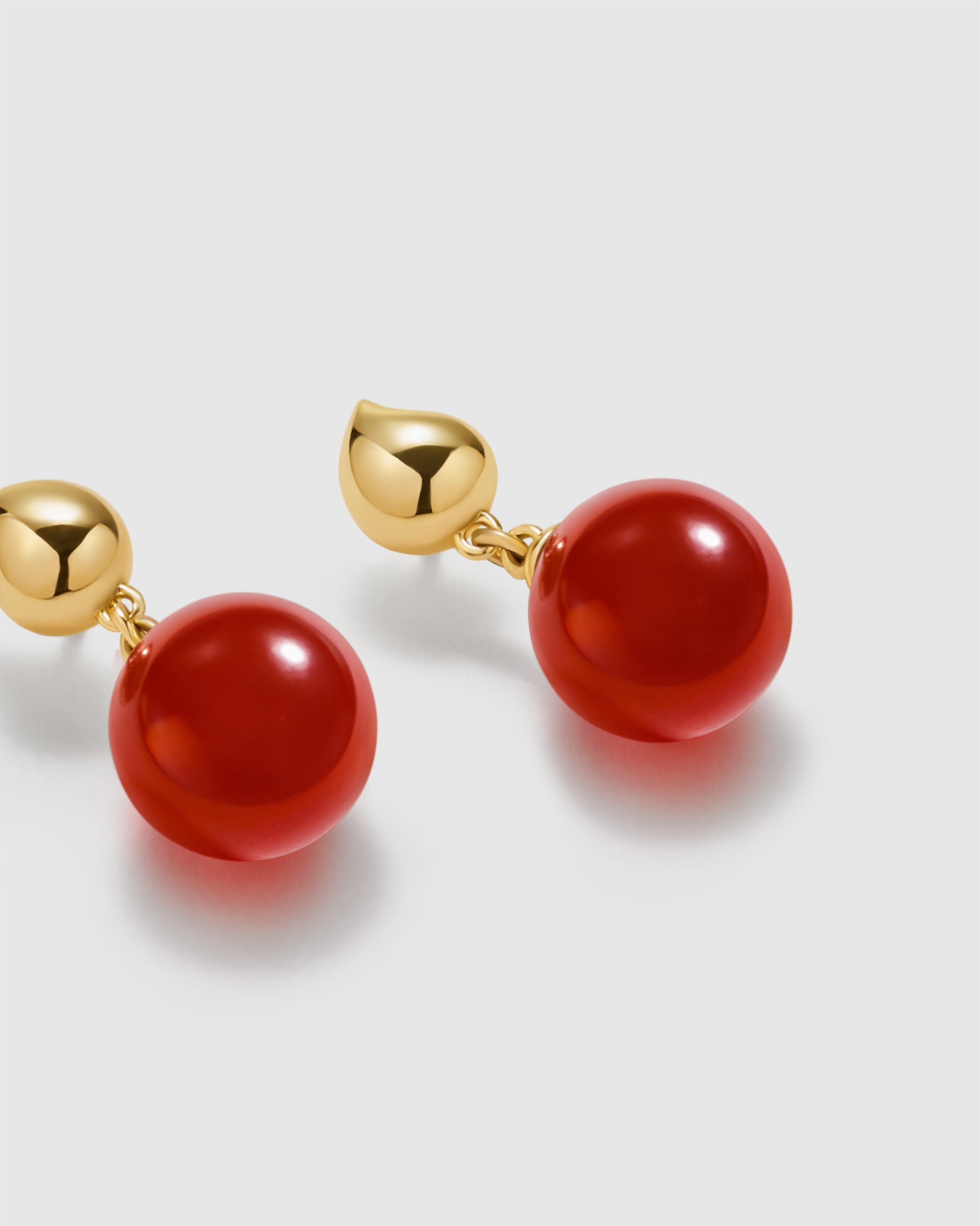 Wulu Red Agate Drop Earrings