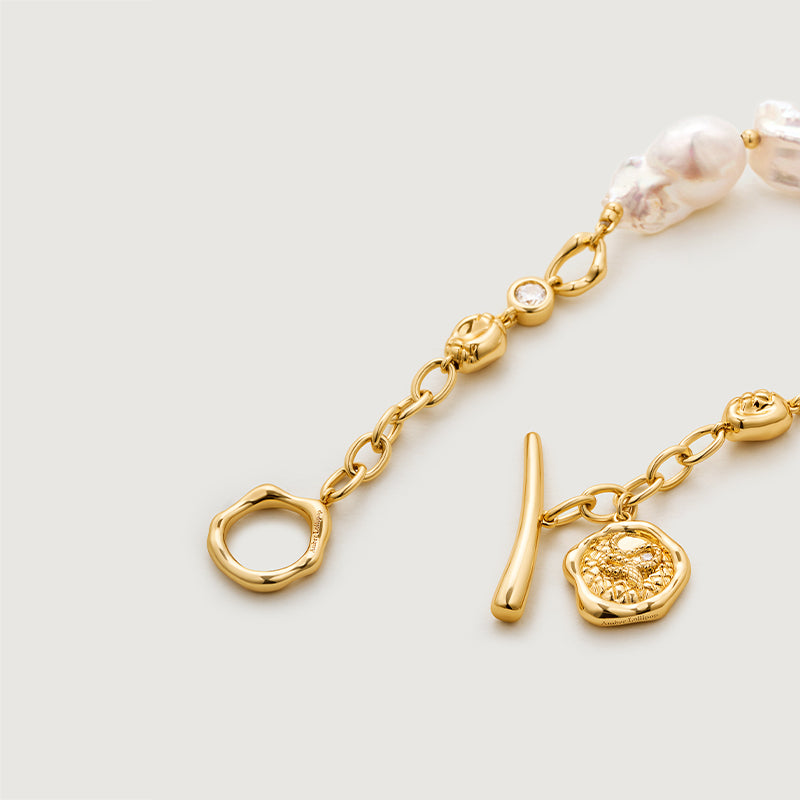 OT Chain Baroque Pearl Bracelet