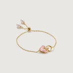 Blush Heart Rose Quartz Adjustable Bracelet