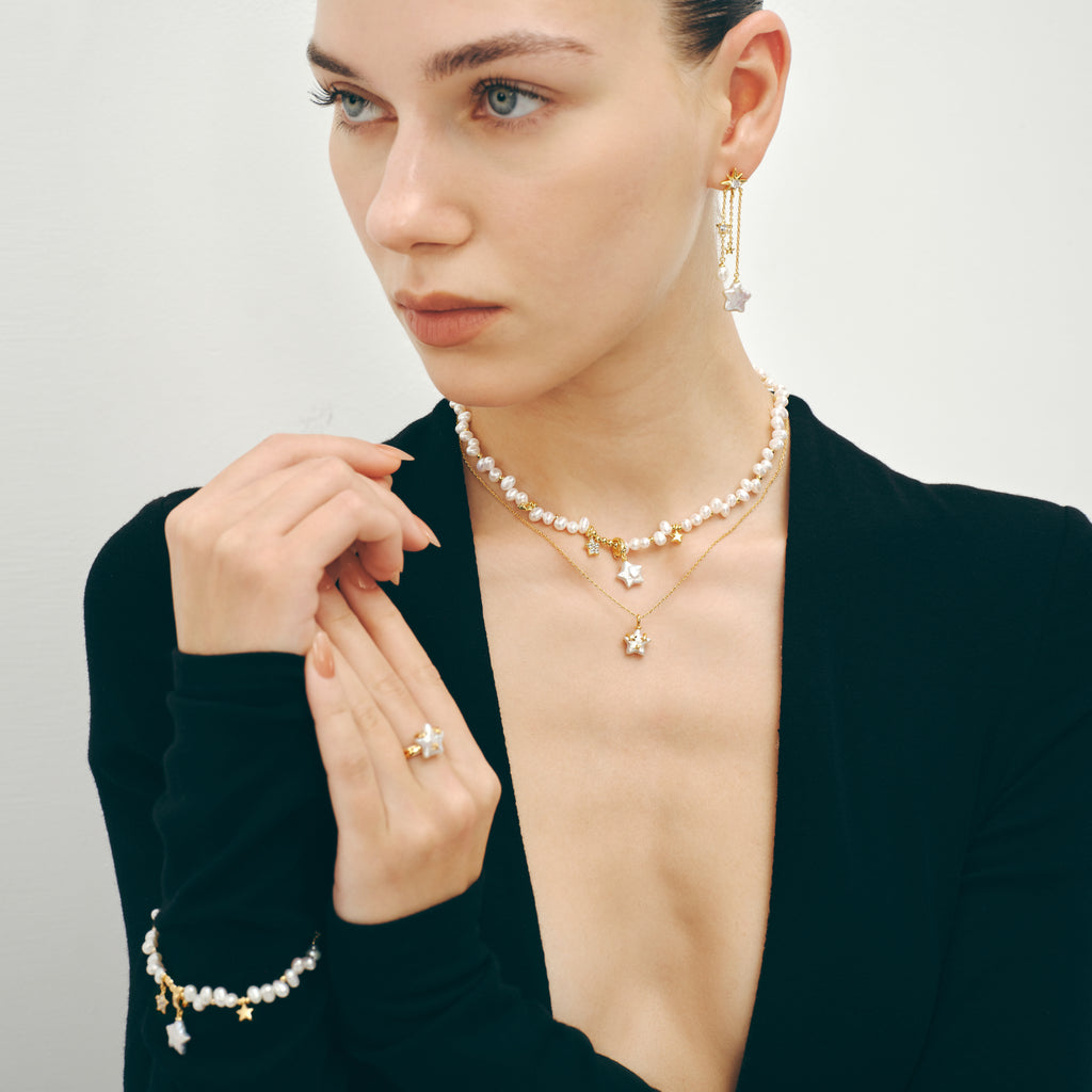 Starlight Irregular Pearl Necklace
