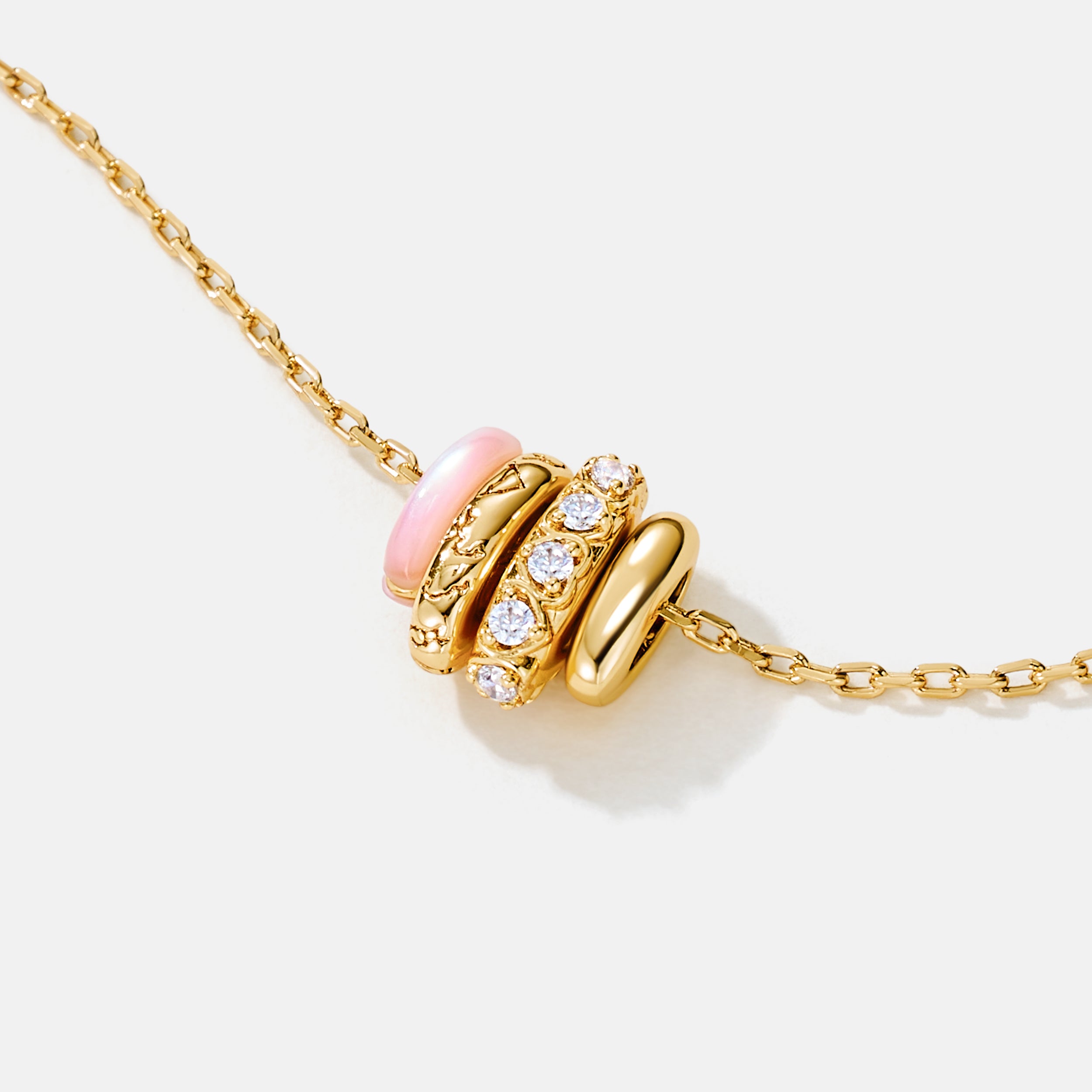 Pink Mother of Pearl Pendant Necklace