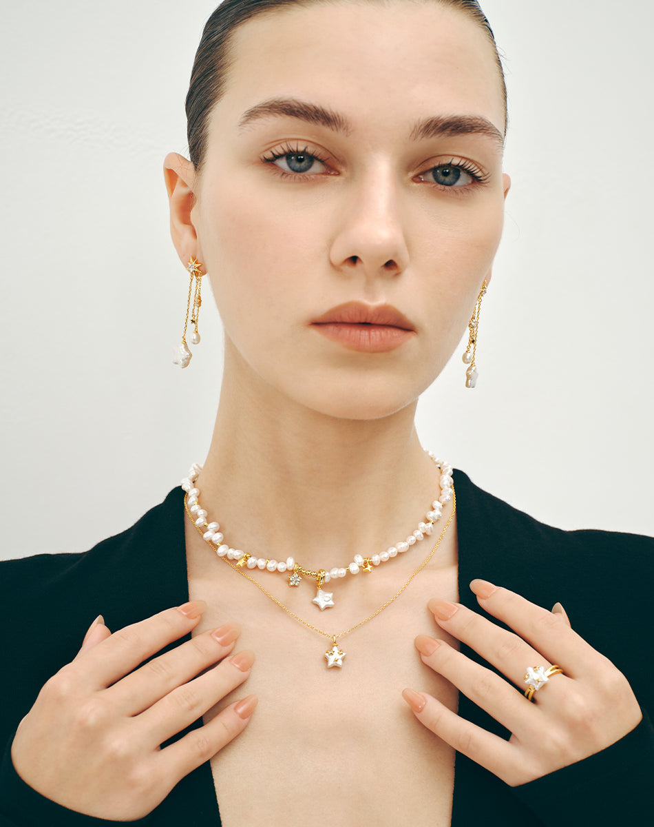 Starlight Irregular Pearl Necklace