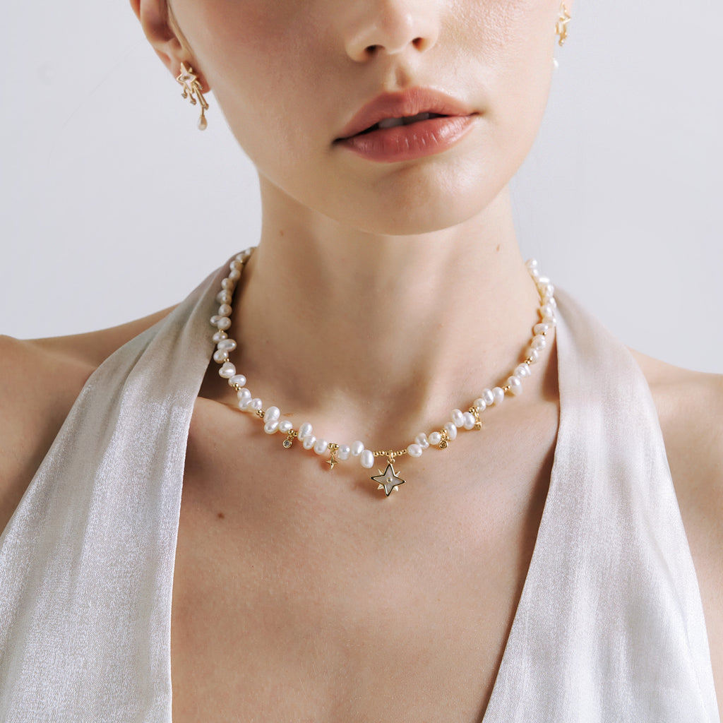 Radiant Star Pearl Necklace