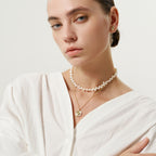 Stellar Zodiac Charm Mother of Pearl Necklace