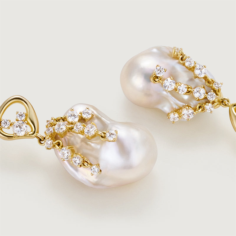 Drift Sand Baroque Pearl Earrings