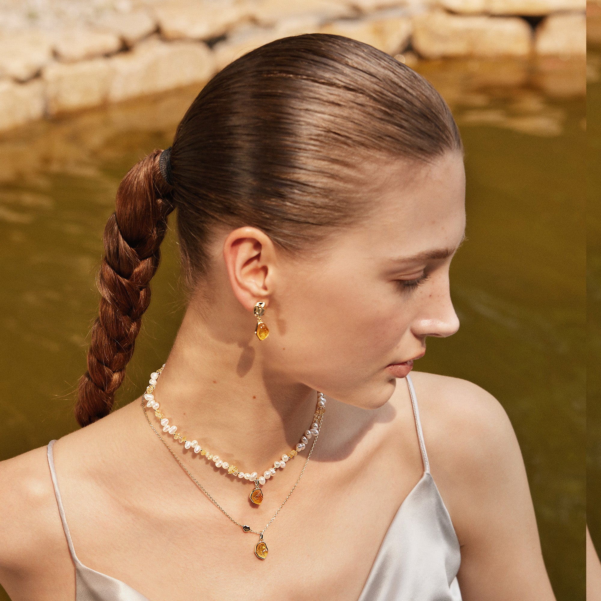 Raw Citrine Earrings