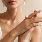 Starlit Splendor Baroque Pearl Ring Unique Shaped