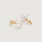 Floriography Pearl Asymmetric Drop Earrings