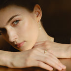 Celestial Star Paperclip Drop Earrings
