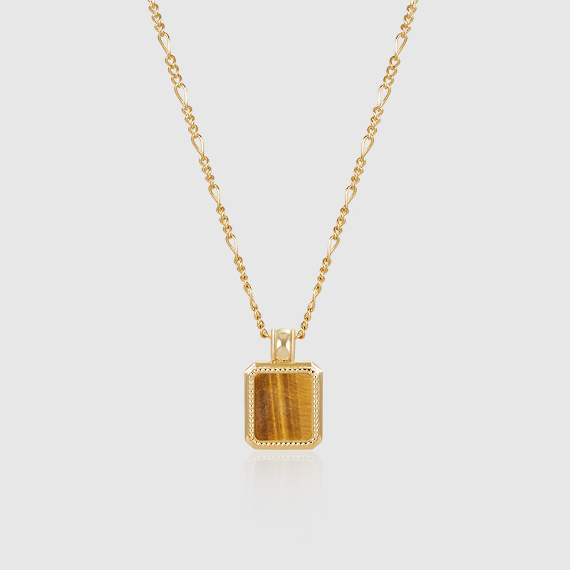 Oil Frame Gemstone Necklace