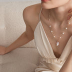 Gypsophila White Baroque Pearl Necklace