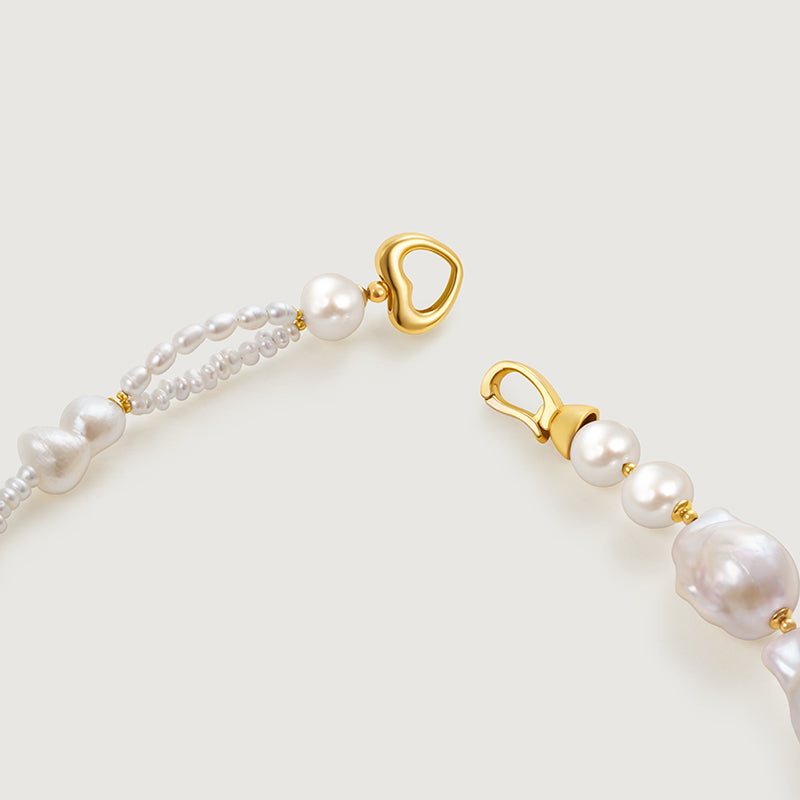 Sea Foam Baroque Pearl Necklace