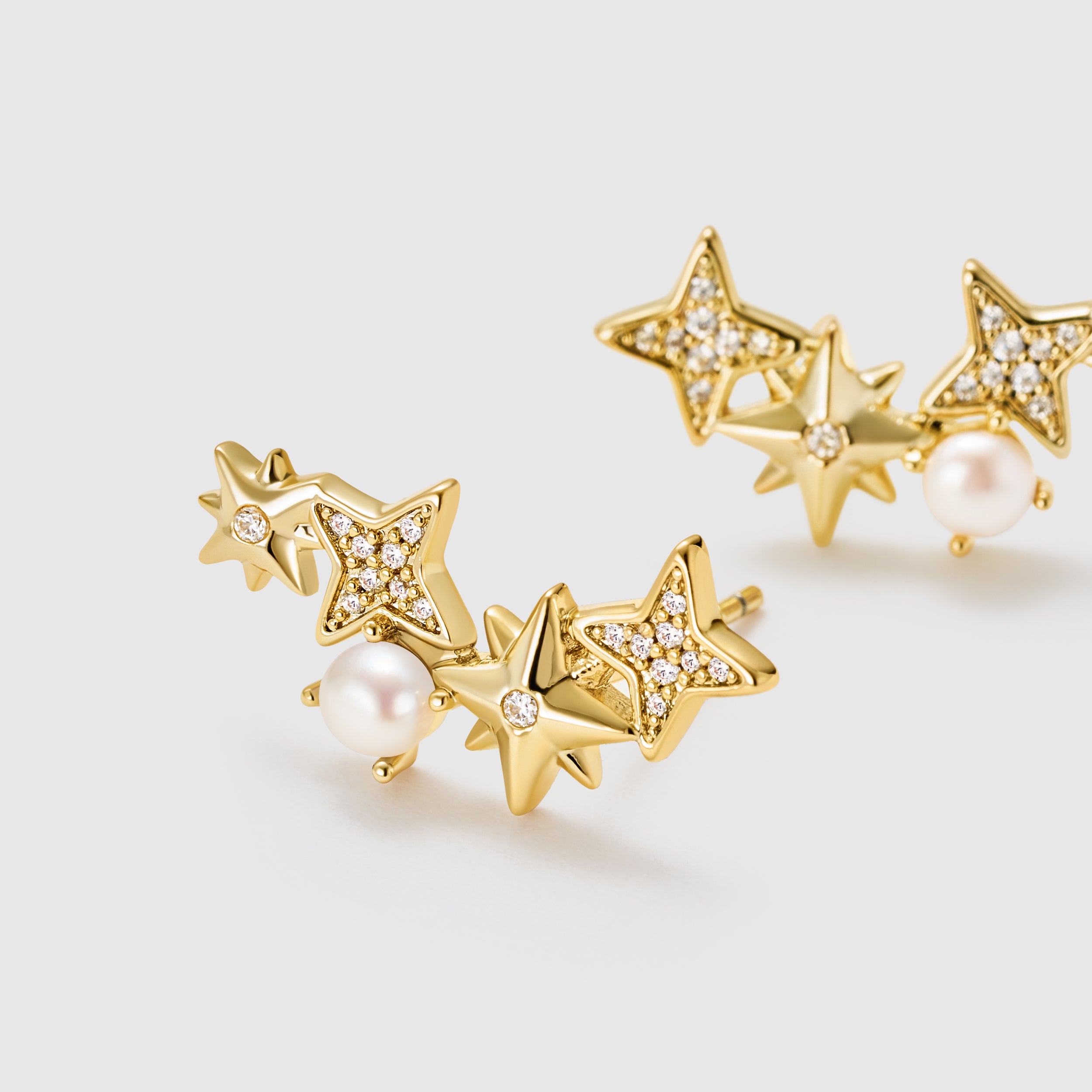 Polaris Pearl Stud Earrings