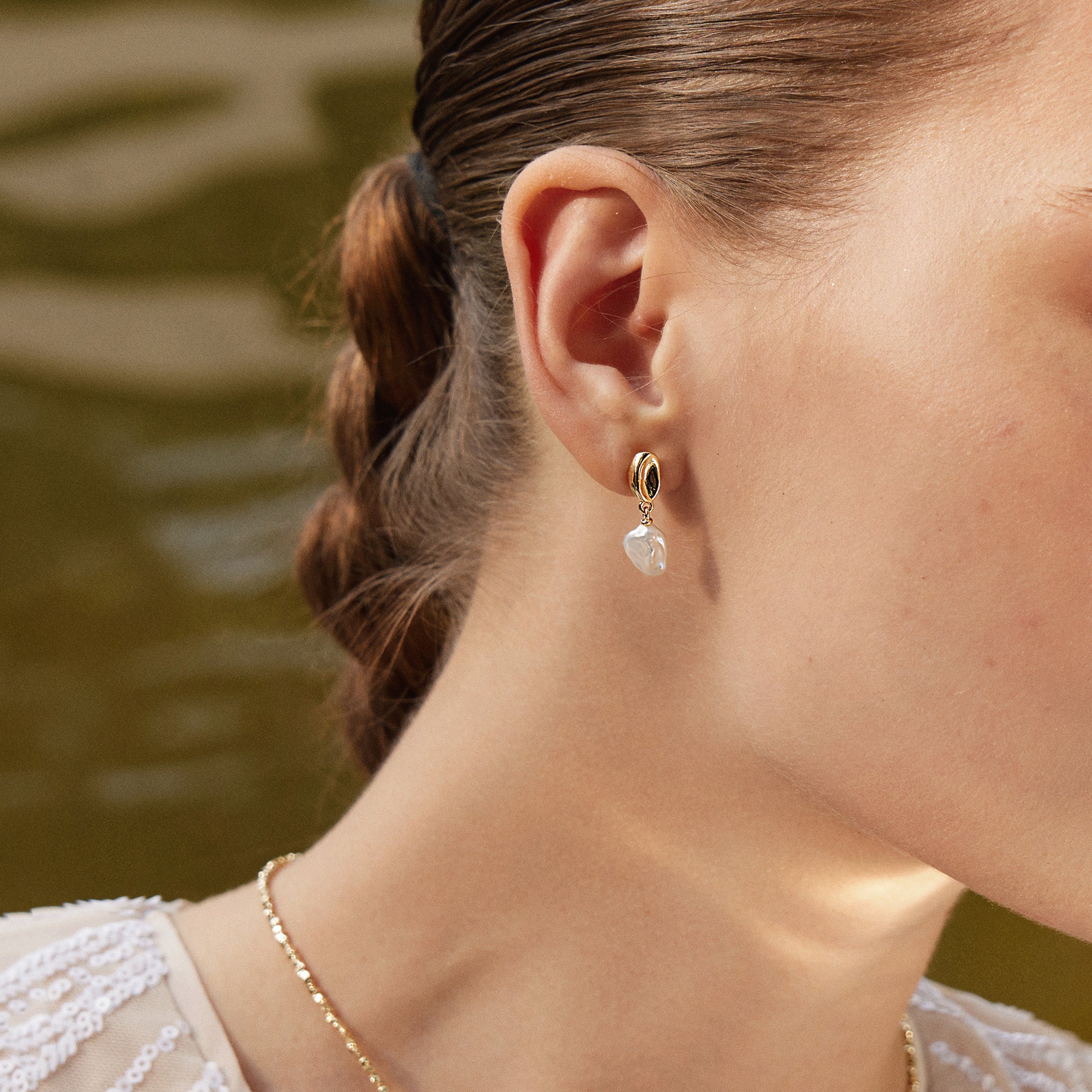 Floriography Keshi Pearl Earrings
