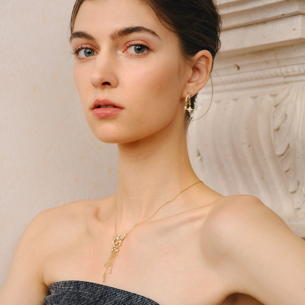 Celestial Star Fringe Necklace