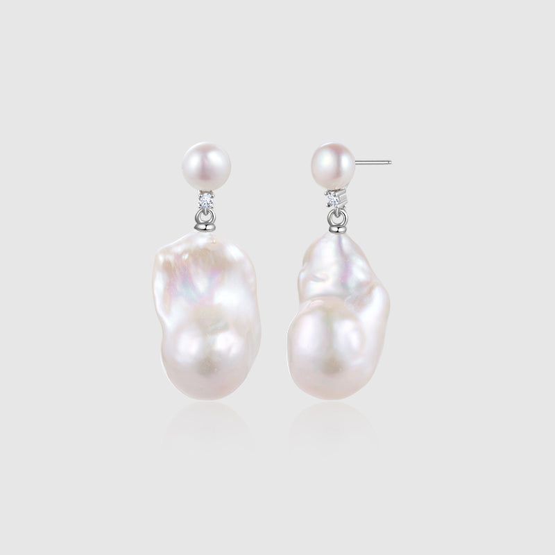 Lotus Baroque Pearl Earrings