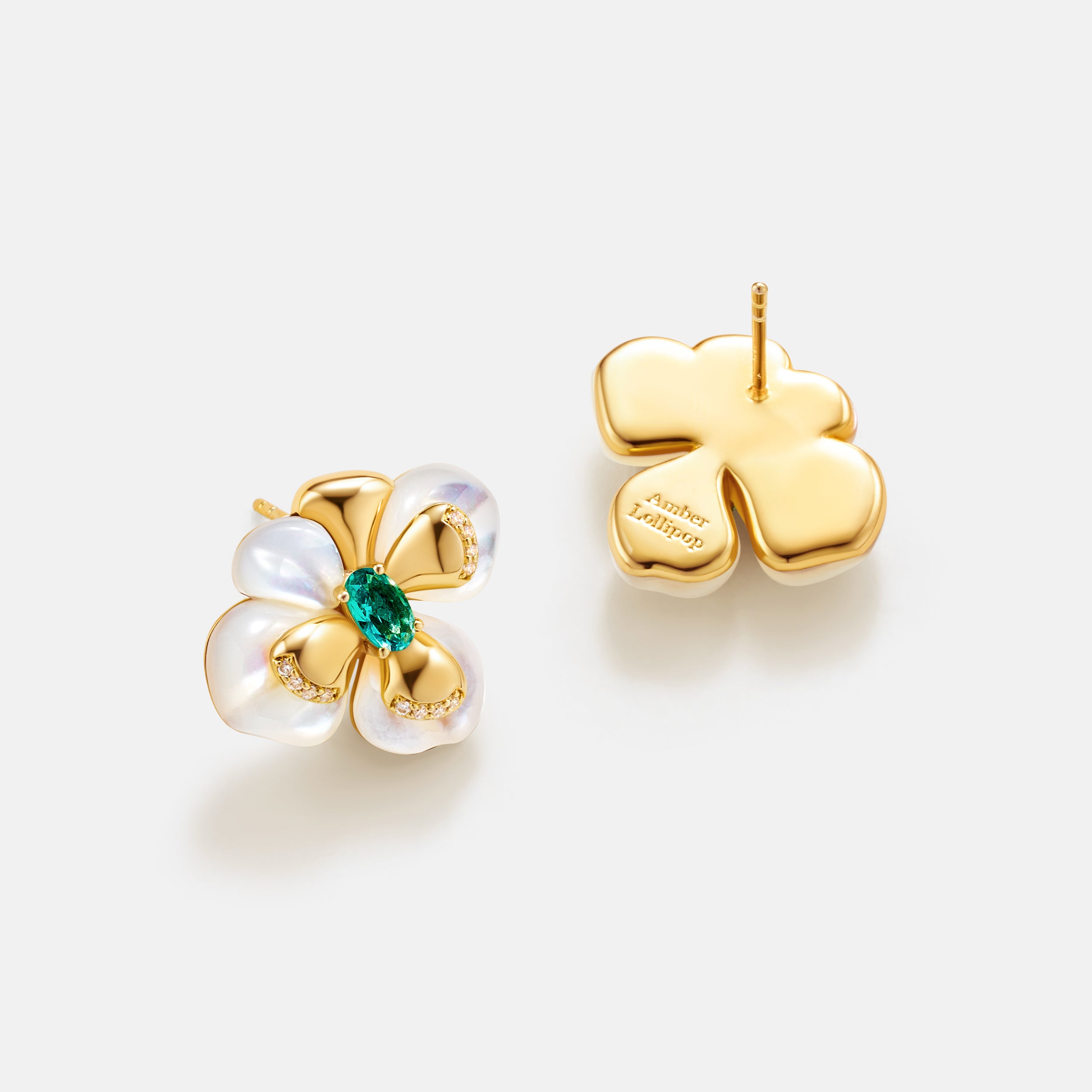 Chloris Pansy Earrings