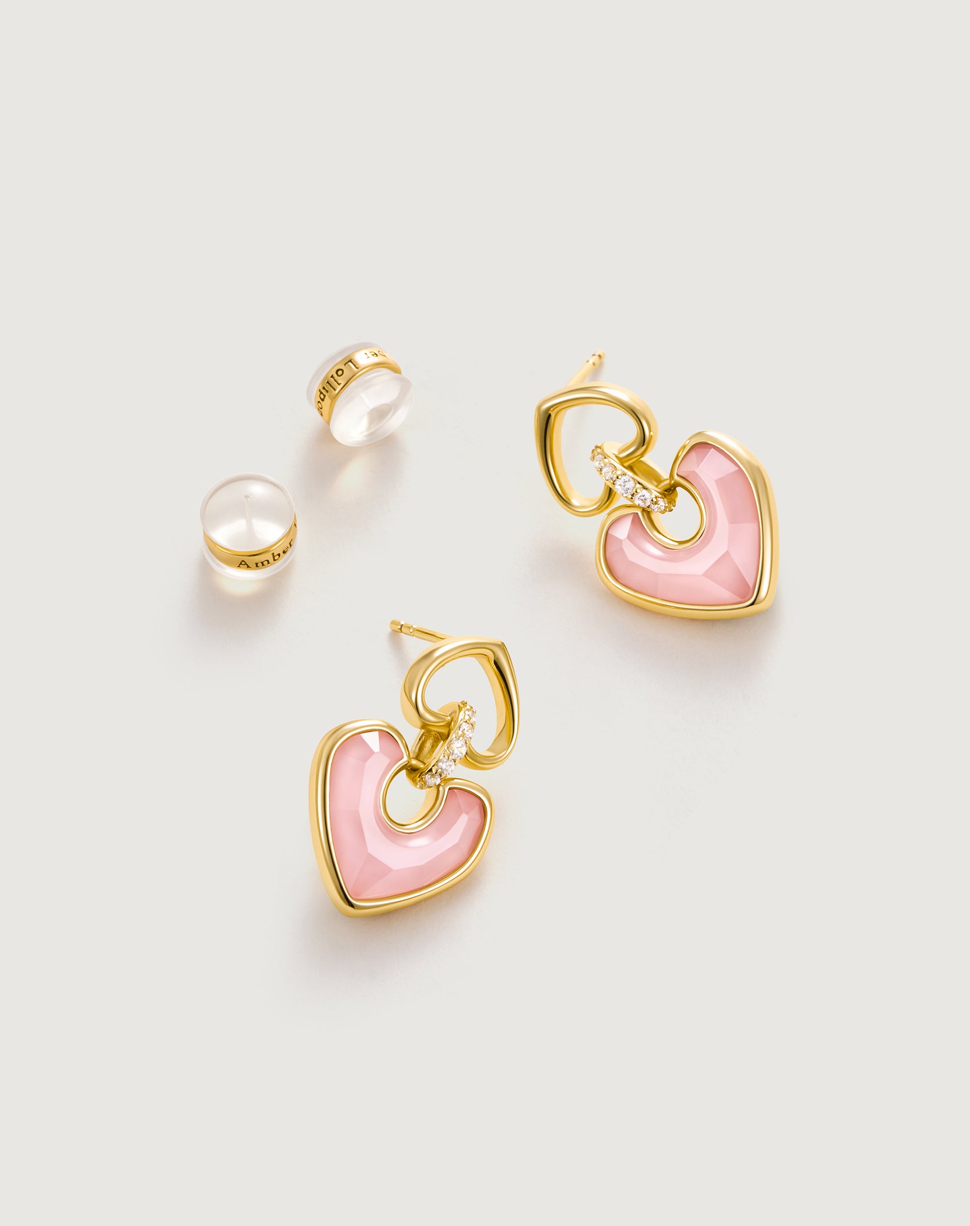 Be Love Pink Heart Earrings